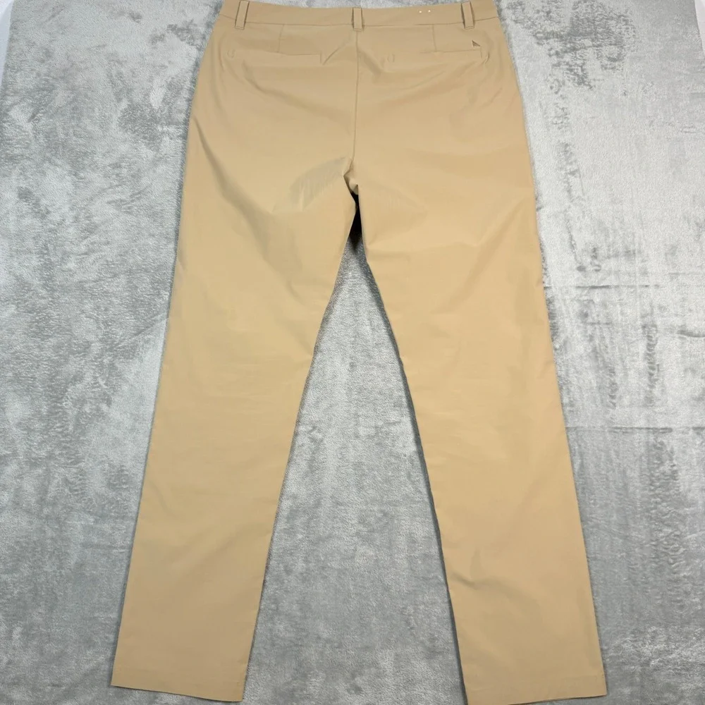 UNTUCKit Mens 36x32 Traveler Pant Tan Slim Fit Polyester Chino Trousers